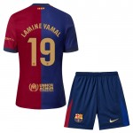 Günstige Fußballtrikots FC Barcelona Lamine Yamal 19 Kinder Heimtrikot 2024-25 Kurzarm